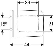 Geberit Xeno2 WC sedadlo Softclose, Odnímateľné, Duroplast, Biele (1)
