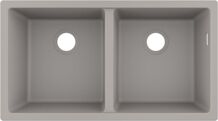 Hansgrohe S51 S510-U770 granitový dvojdrez pod dosku 768x398x190 mm Betónová Šedá