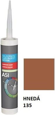 RAKO system ASI 135 Silikónový tesniaci tmel, vodeodolný-protiplesňový,mraz,310 ml, Hnedá