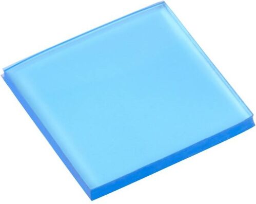 Elastická protišmyk. podložka 30x30mm, transparent. modrá, 8 ks, Materiál PU, Samolepiace