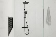 Kielle Sprchový set s termostatom, 26 cm, 3 prúdy, matná čierna 20602014 (4) (3)