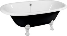Polysan REGATA voľne stojaca vaňa 175x85x61cm, nohy biele, čierna/biela Polysan REGATA voľne stojaca vaňa 175x85x61cm, nohy biele, čierna/biela