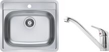 Alveus SET nerezový drez 56x50 MORE 10 a batéria RIVIERA Chróm a ALLROUND SETA738 Alveus SET nerezový drez 56x50 MORE 10 a batéria RIVIERA Chróm a ALLROUND SETA738