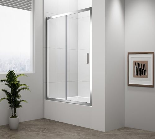 Polysan DEEP sprchové dvere na vaničku 130x165 cm Číre/Chróm Posuvné dv. MD1316