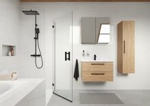 Kielle Sprchový set s termostatom, 30x20 cm, 3 prúdy, matná čierna 20618004 (11) (10)
