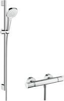 Hansgrohe 27082400 ECOSTAT Comfort sprch.batéria,Croma Select E sprcha 0,90m,biela/chróm 27082400