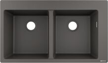 Hansgrohe S51 S510-F770 granitový dvojdrez 860x490x190 mm Kamenná Šedá