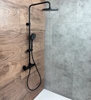 Kielle Sprchový set s termostatom, 23 cm, 3 prúdy, matná čierna 20602024 (8) (7)