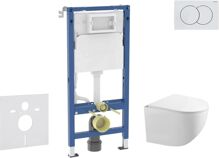 Geberit Set Duofix Basic Delta a WC závesné Gaia Compact so sedátkom SoftClose a tlačítko Delta 01 Biela