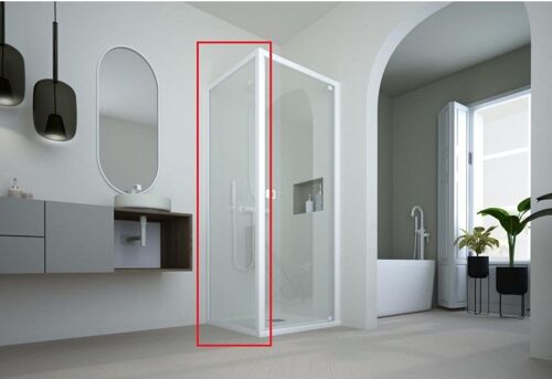 Hopa Pevná stěna DECO F1C - BARVA rámu - Hliník ossidato, Rozměr A - 75 cm, Výplň - Acidat