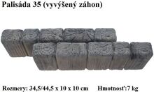 JAPE Palisáda-vyvýšený záhon 34,5/44,5x10x10cm, betón-imitácia dreva PA35