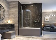 Aquatek GLASS L2 vaňová zástena 100/140 chróm, sklo číre Aquatek GLASS L2 vaňová zástena 100/140 chróm, sklo číre