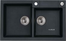 Alveus ROCK 90 kuchynský granitový drez so sifónom 78x48 - G-91 Black 1090965