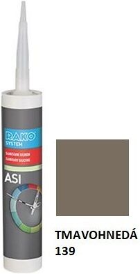 RAKO system ASI 139 Silikónový tesniaci tmel, vodeodolný-protiplesňový 310 ml, TmavoHnedá