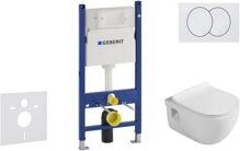 Geberit SET Duofix Basic Delta 111.153.00.1 závesné WC Brilla sedátko SoftClose tlačítko Delta 01 Biela