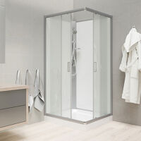 Mereo Sprchový box, štvorcový, 80cm, satin ALU, sklo Point, zadne steny biele, SMC vanička CK34172KBW Mereo Sprchový box, štvorcový, 80cm, satin ALU, sklo Point, zadne steny biele, SMC vanička CK34172KBW