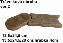 JAPE Trávniková obruba 2 verzia 13,5x24/29x4cm, betón-imitácia dreva, exteriér-mrazuvzdor TOv2