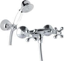 Mereo Sprchová nástenná batéria, Retro Viktorie, 150 mm, s príslušenstvom, chróm CBL601