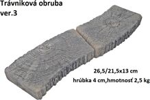 JAPE Trávniková obruba 3 verzia 13,5x27x4cm, betón-imitácia dreva, exteriér-mrazuvzdorná TOv3