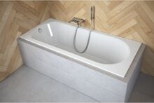 Besco INTRICA SLIM Vaňa obdĺžniková akrylátová 150x75cm, 165 l, Biela a nohy