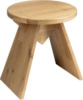 ASTYLE guľatá stolička priemer 36x41cm, masívne drevo prírodný dub AS420