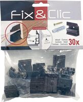 Úchyt na soklové lišty Gerflor MDF, Fix&amp;Clic plastový (30 ks/bal+skrutky+hmoždinky)