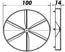 Spätná klapka KO 100 k ventilátorom - O 100 mm 670969T (2)