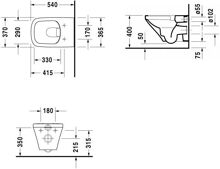 Duravit DuraStyle Toilet wall mounted 54 cm DuraStylewhite, washdown, rimless (3)