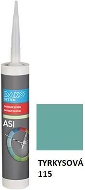 RAKO system ASI 115 Silikónový tesniaci tmel, vodeodolný-protiplesňový, 310 ml, Tyrkysová