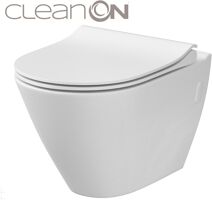 Cersanit CITY OVAL WC misa závesná CleanOn 36x50,5cm so sedátkom SoftCloss Duropl K701-104 K701-104