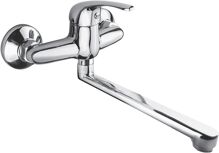 Mereo Drezová nástenná batéria, Lila, 150 mm, s ramienkom plochým rovným 160 mm, chróm