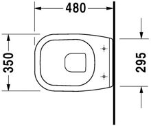 Duravit D-CODE, závesné WC Compact 35x48cm, hlboké splachovanie, 22110900002 (1)