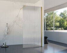 HOPA LAGOS GOLD NEW 200 Walk-in sprchový kút šírka 80 cm sklo Flutted a vzpera