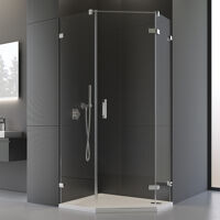 Ronal PUR PUR51D 1-krídlové dvere pre päťuhol.kút, P,ATYP š.45-100 v.200cm,Chróm/Durlux