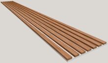 Dekoračný 3D lamelový panel 265x30x1,6 cm podklad MDF Biela lamela fólia Dub Jesenný