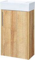 Mereo Vigo, kúpeľňová skrinka s keramickým umývadlom, 41x70x23 cm, dub Riviera