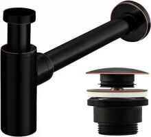 REA Umývadlový sifón Klik-Klak Universal Black Aged REA-A8536