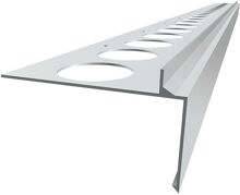 Celox Hliníkový Odkvapový/Balkónový profil PRIAMY ukončovací pre dlažbu,dĺ. 2,5 m,Antracit