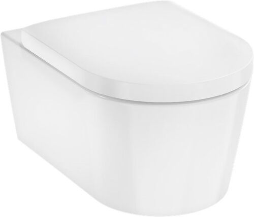 Hansgrohe EluPura S závesné WC 54x36 cm,Aquafall,SmartClean+WC sedátko SC QR Biela