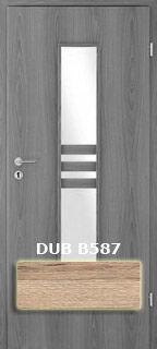 INVADO SET dvere NIDA 2 presklené, fólia, Dub Prírodný B587+zárubeň