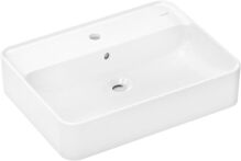 Hansgrohe Xuniva Q - Umývadlo na dosku, 60x45 cm, s prepadom, otvor na batériu, biela