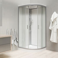 Mereo Sprchový box, štvrťkruh,100cm, satin ALU, sklo Point, zadne steny biele, liatá vanič CK35162KMSW Mereo Sprchový box, štvrťkruh,100cm, satin ALU, sklo Point, zadne steny biele, liatá vanič CK35162KMSW
