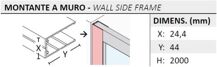 FORTE Deco F1C bočná stena 90x200 cm sklo Acidato rám Čierny (6) (5)