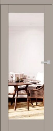 ERKADO SET Rámové dvere FRÉZIA 7 zrkadlové, CPL Laminát KamennoSivá ST+ zárubeň