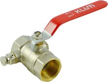 Klum Kohút guľový kovaný, s odvodnením, voda, FxF, 3/4" PR12C