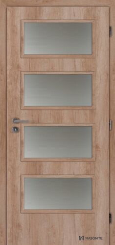 Doornite CPL-Premium laminátové DOMINANT 4 SKLO Natural interiérové dvere, DTD