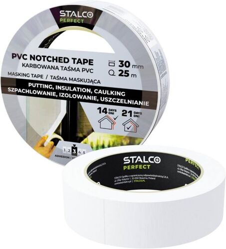 STALCO Páska lepící PVC, vroubkovaná, 30 mm x 25 m S042238330