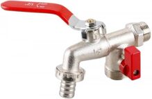 Záhradný ventil dvojitý 1/2"-3/4"-3/4" 145105Q Záhradný ventil dvojitý 1/2"-3/4"-3/4" 145105Q