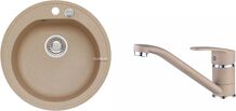 Alveus SET ALVEUS granit drez pr.51cm NIAGARA 10 okrúhly a batéria NINA Béžová SETA233