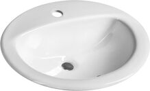 Aqualine Keramické umývadlo zápustné 52x45cm, biela